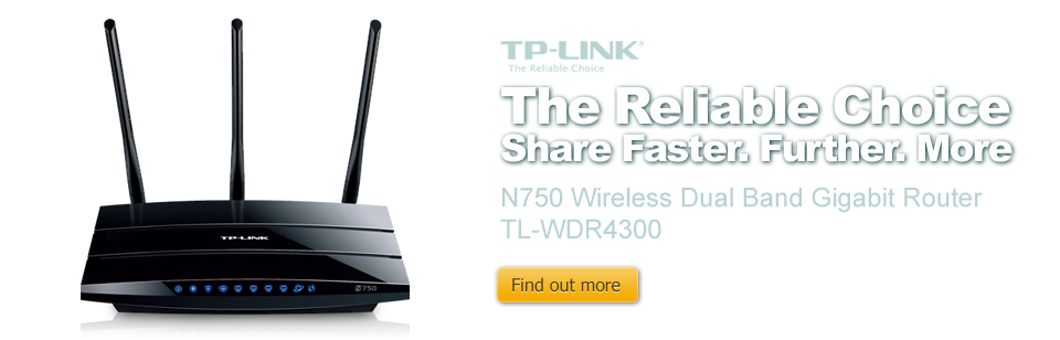 N750 Wireless Dual Band Gigabit Router TL-WDR4300